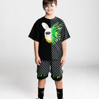 SPLATTER BUNNY SPLIT OVER T- SHIRT