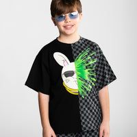 SPLATTER BUNNY SPLIT OVER T- SHIRT