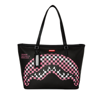 SHARK CENTRAL BREAKUP CHECK SORBET GREY TOTE