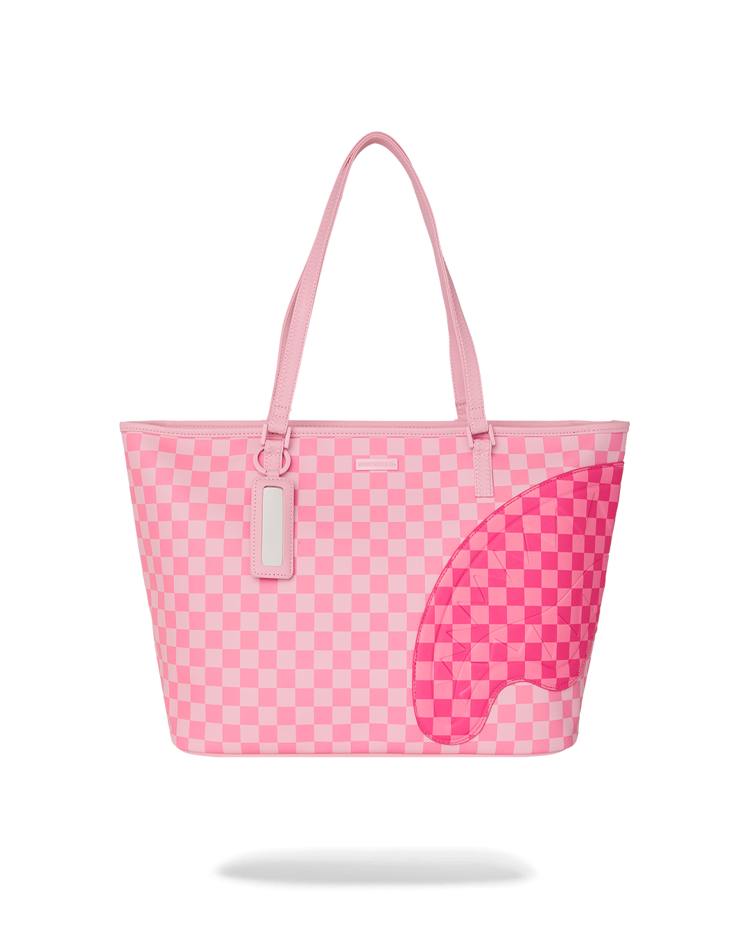PINK SHARKS IN PARIS PATCH TOTE