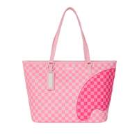 PINK SHARKS IN PARIS PATCH TOTE