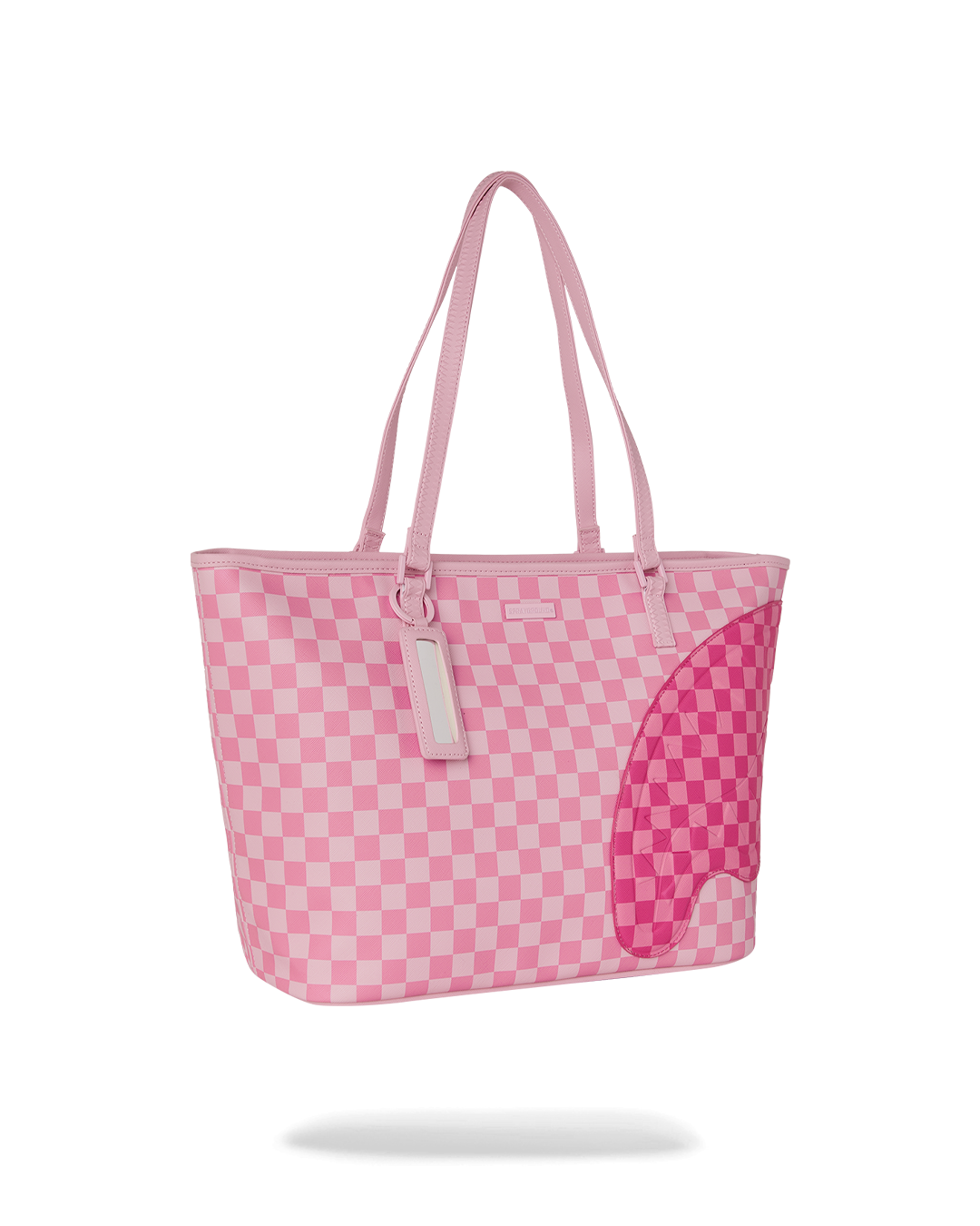 PINK SHARKS IN PARIS PATCH TOTE