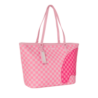 PINK SHARKS IN PARIS PATCH TOTE