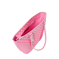 PINK SHARKS IN PARIS PATCH TOTE