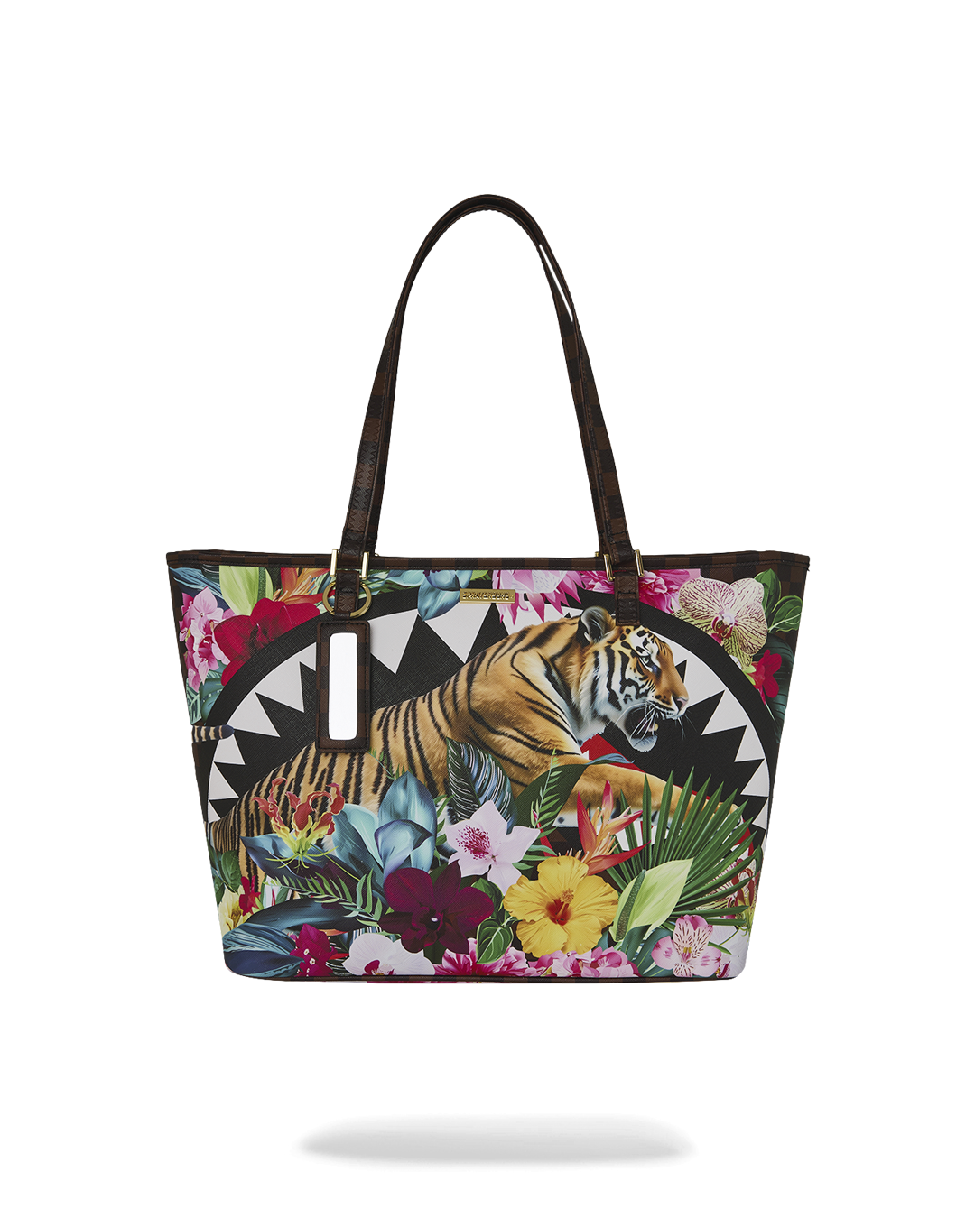 SIP FLOWERING JUNGLE SHARK TOTE