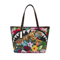 SIP FLOWERING JUNGLE SHARK TOTE