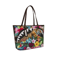 SIP FLOWERING JUNGLE SHARK TOTE