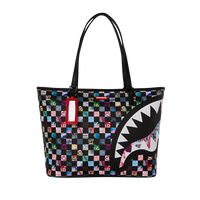 CRAZY CHECK TOTE