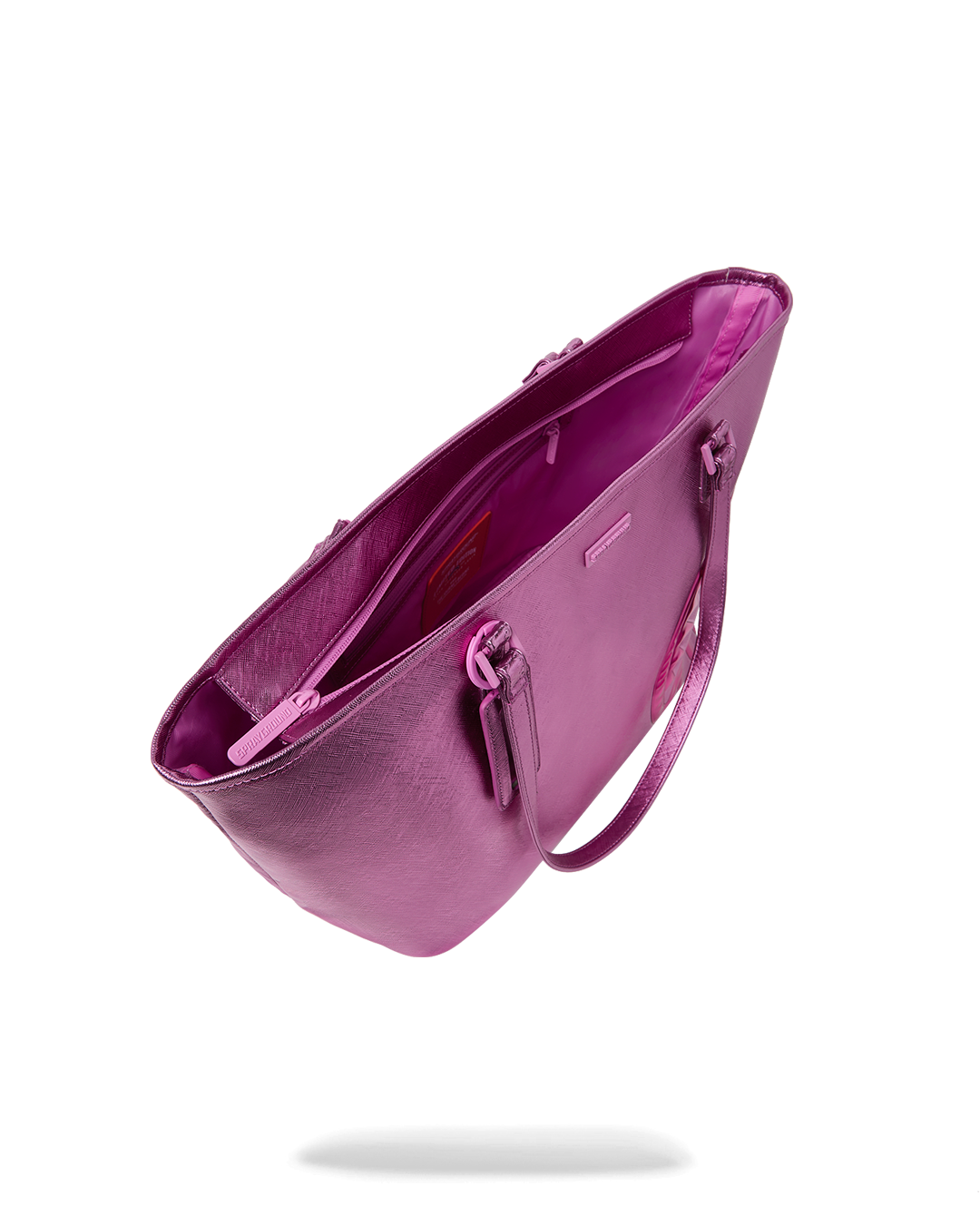 METALLIC PINK DRIP TOTE