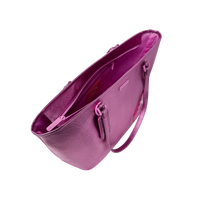 METALLIC PINK DRIP TOTE