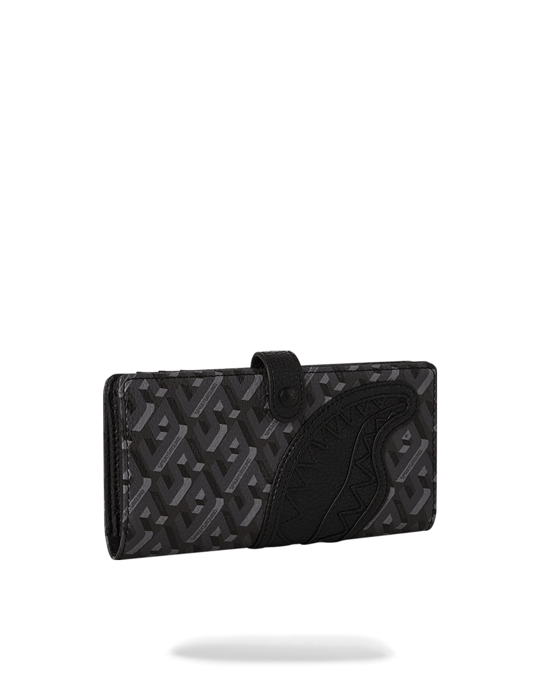 SG3D BLACKOUT LONG SINGLE FOLD WALLET - spraygroundgcc