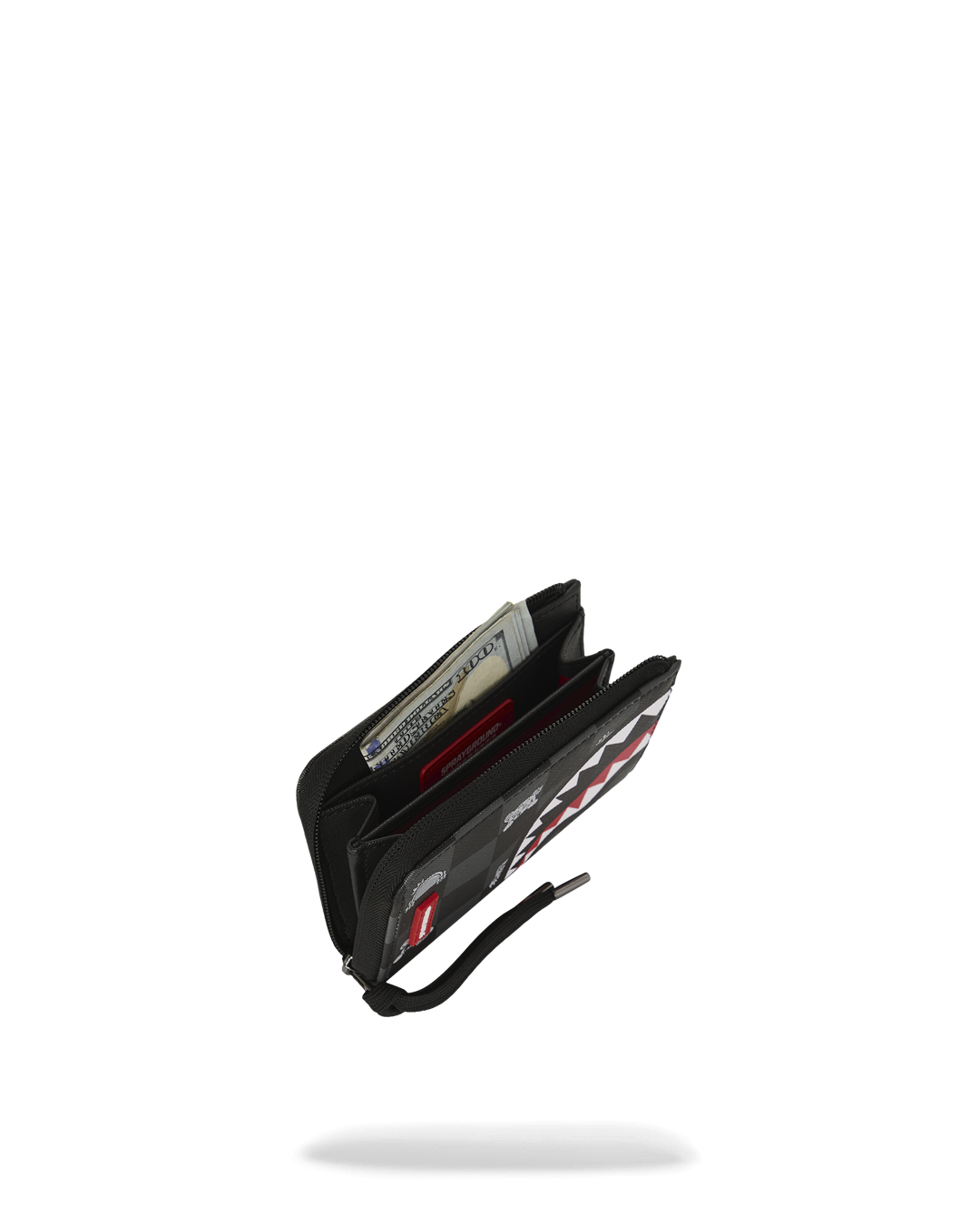 GRAY PEEKING CHARACTER CHECK WALLET