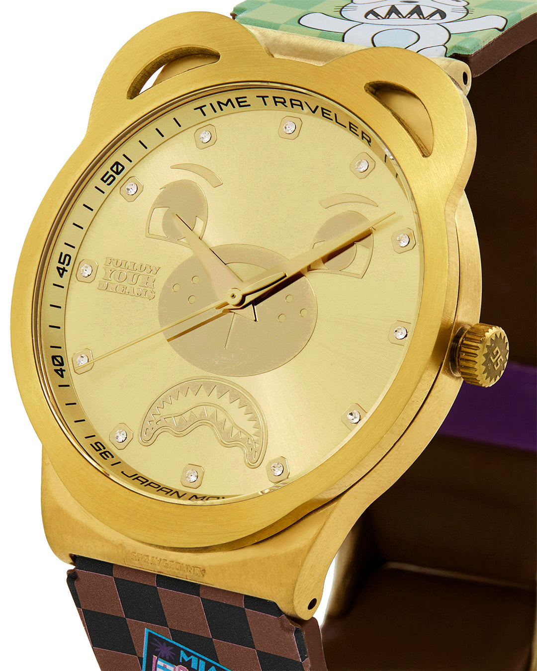 SPRAYGROUND GOLD GLOBAL MOGUL WATCH